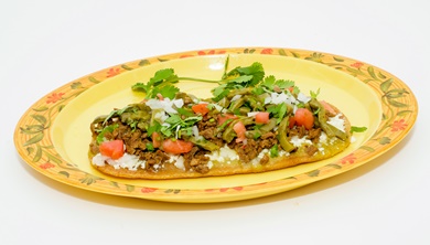 Huarache with meat
